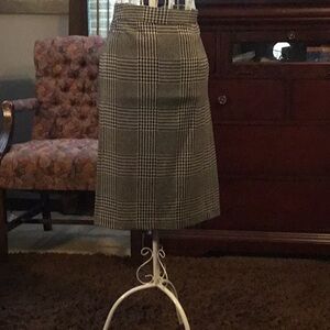 Lane Bryant Black and White Checkered  Skirt